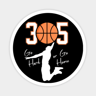 305 Miami Basketball Magnet